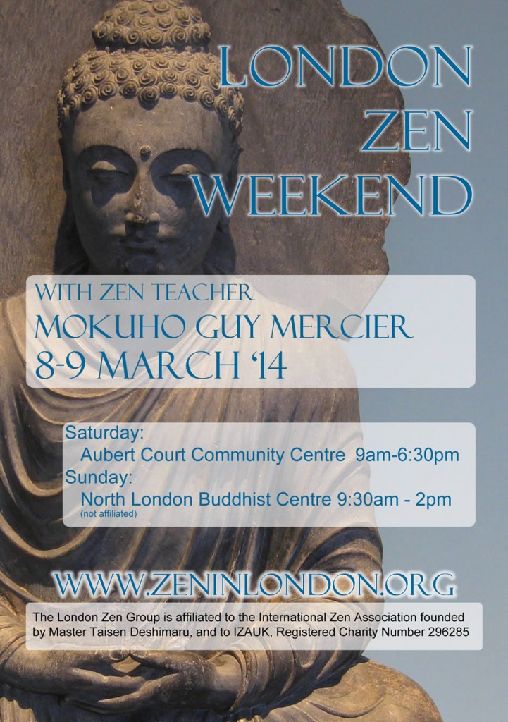 London Zen Weekend with Zen Teacher Mokuho Guy Mercier